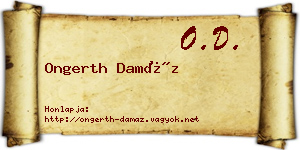 Ongerth Damáz névjegykártya